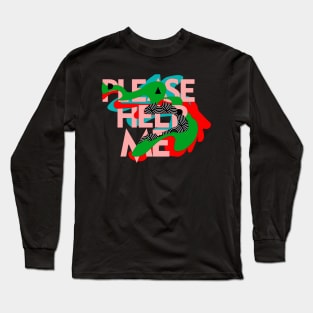 Please Help Me TYPOGRAPHY-Tshirt Long Sleeve T-Shirt